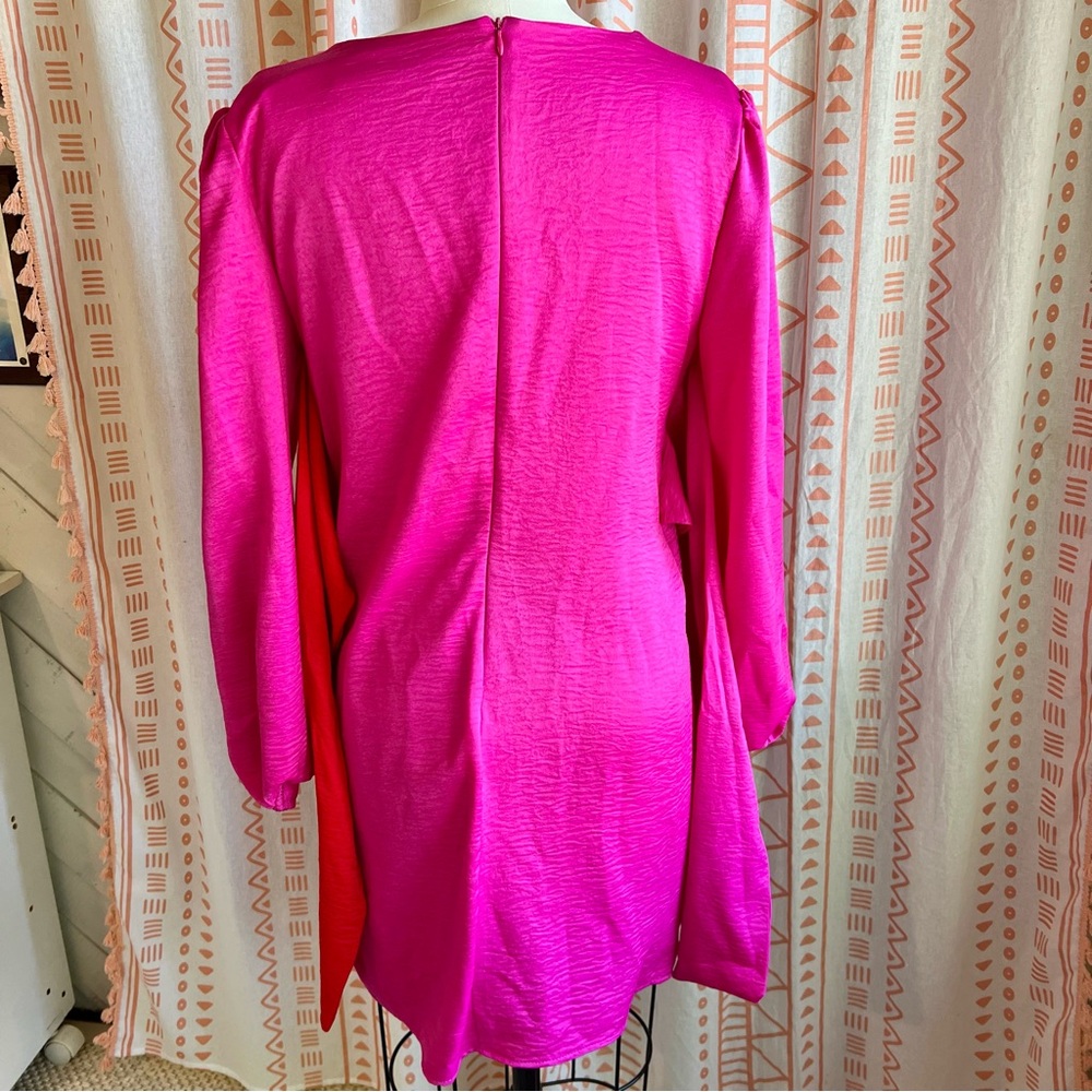 Fraiche Elegant Pink and Red Dress - Picture 2 of 7